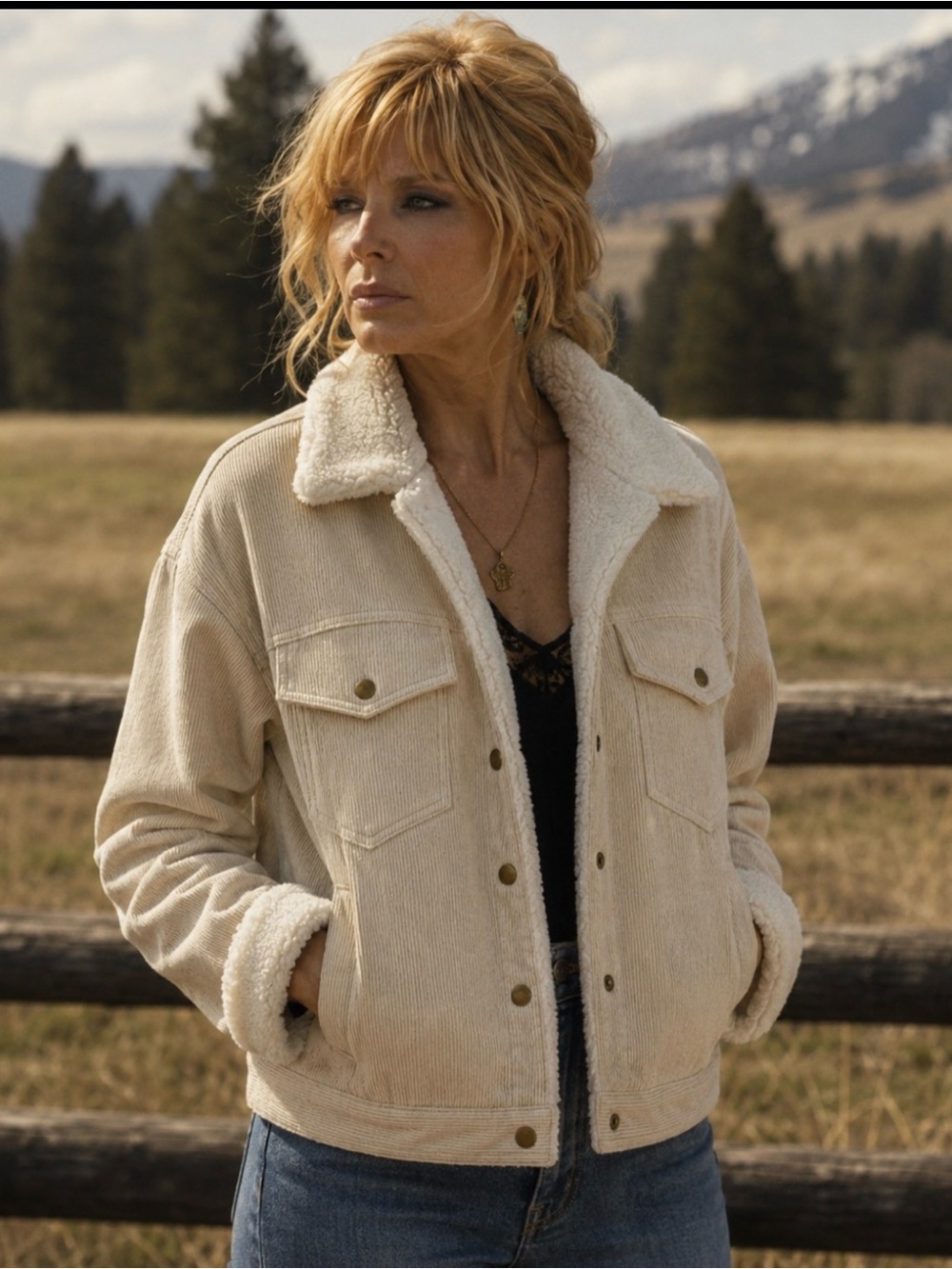 Sadie & Sage Cream Teddy Jacket